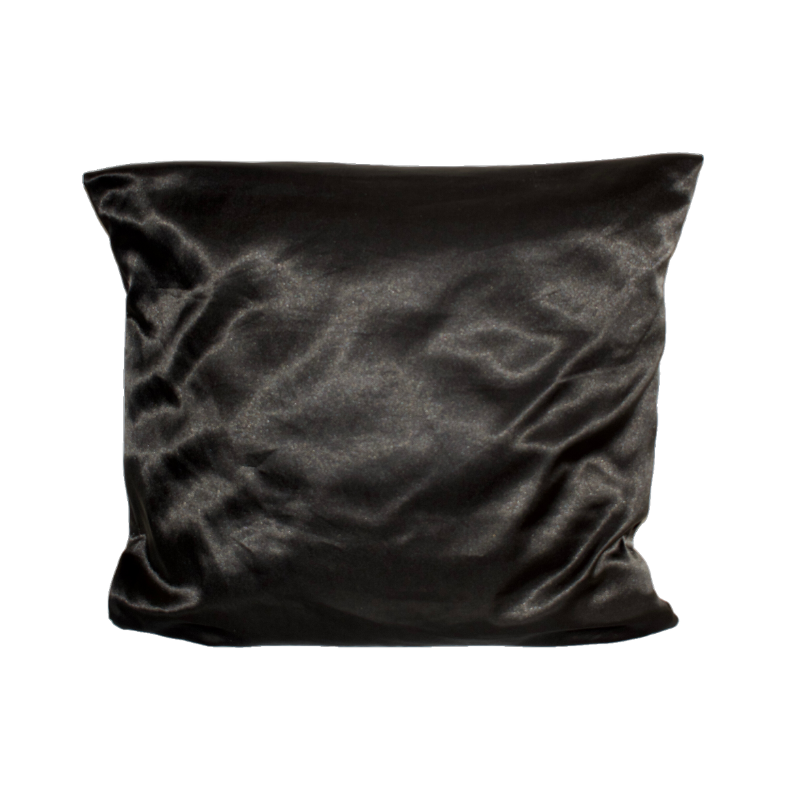 taie d'oreiller satin noir