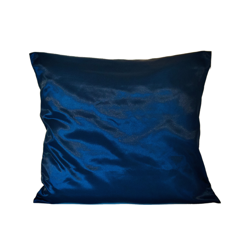taie d'oreiller satin bleu nuit
