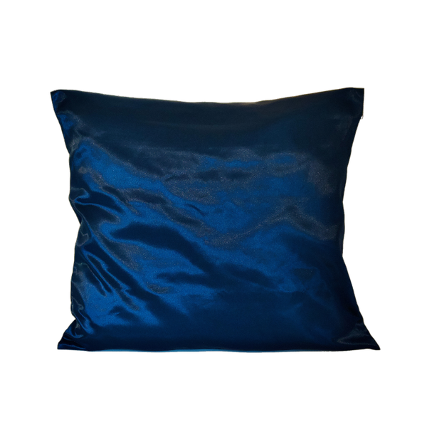 TAIE D'OREILLER EN SATIN BLEU NUIT
