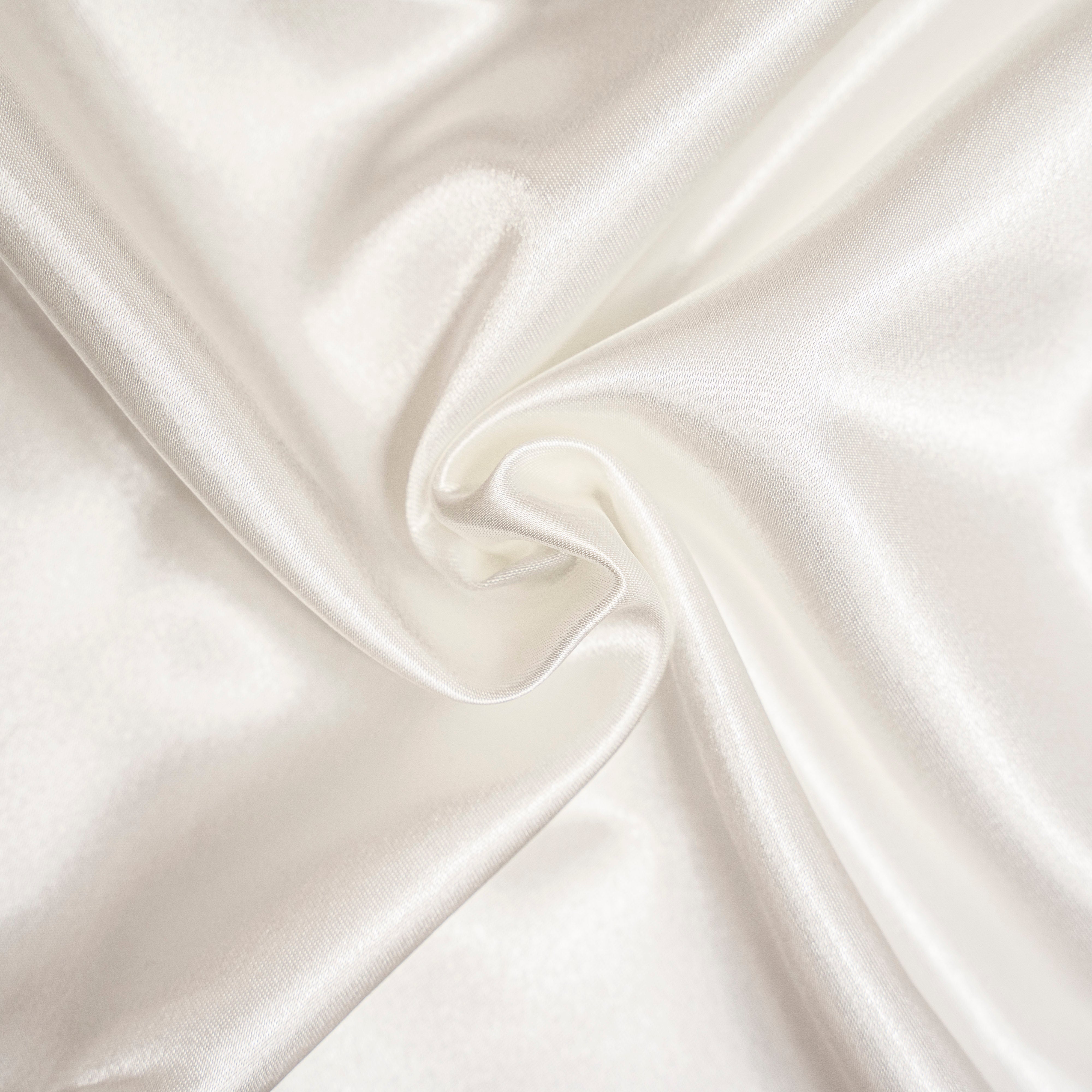 taie d'oreiller satin blanc cassé