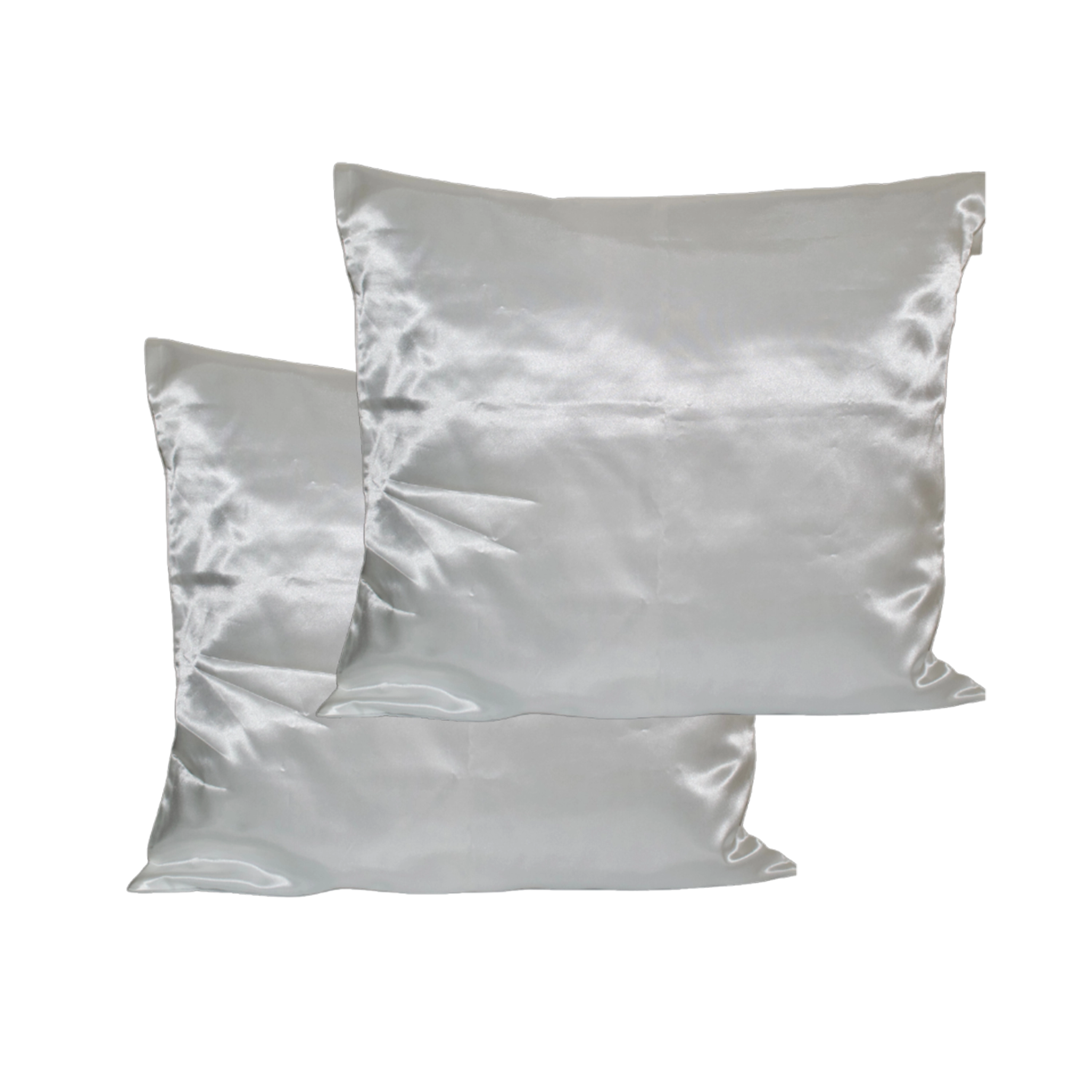 TAIE D'OREILLER EN SATIN BLANC CASSÉ