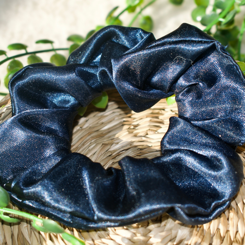 CHOUCHOU BLEU NUIT SATIN