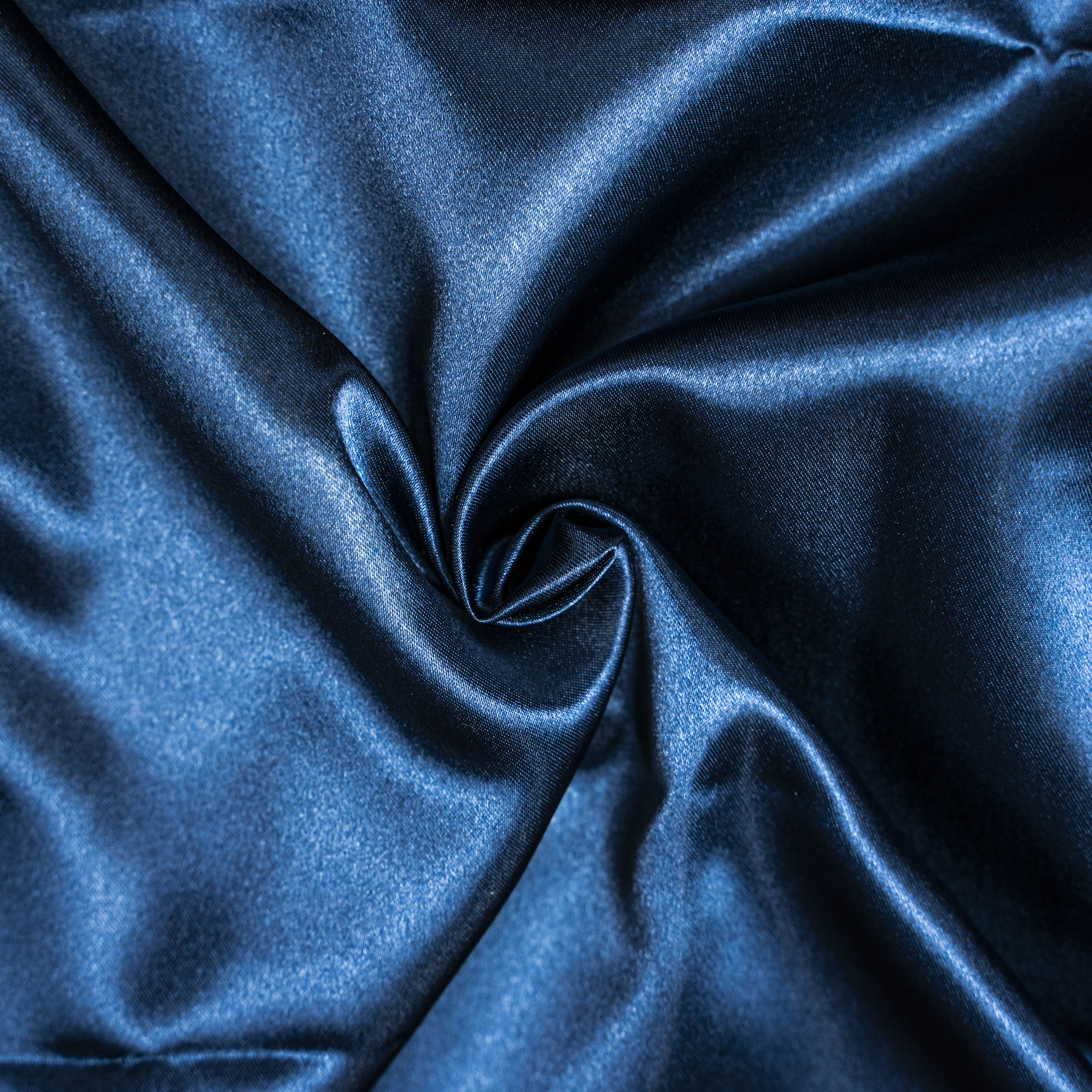 taie d'oreiller satin bleu nuit