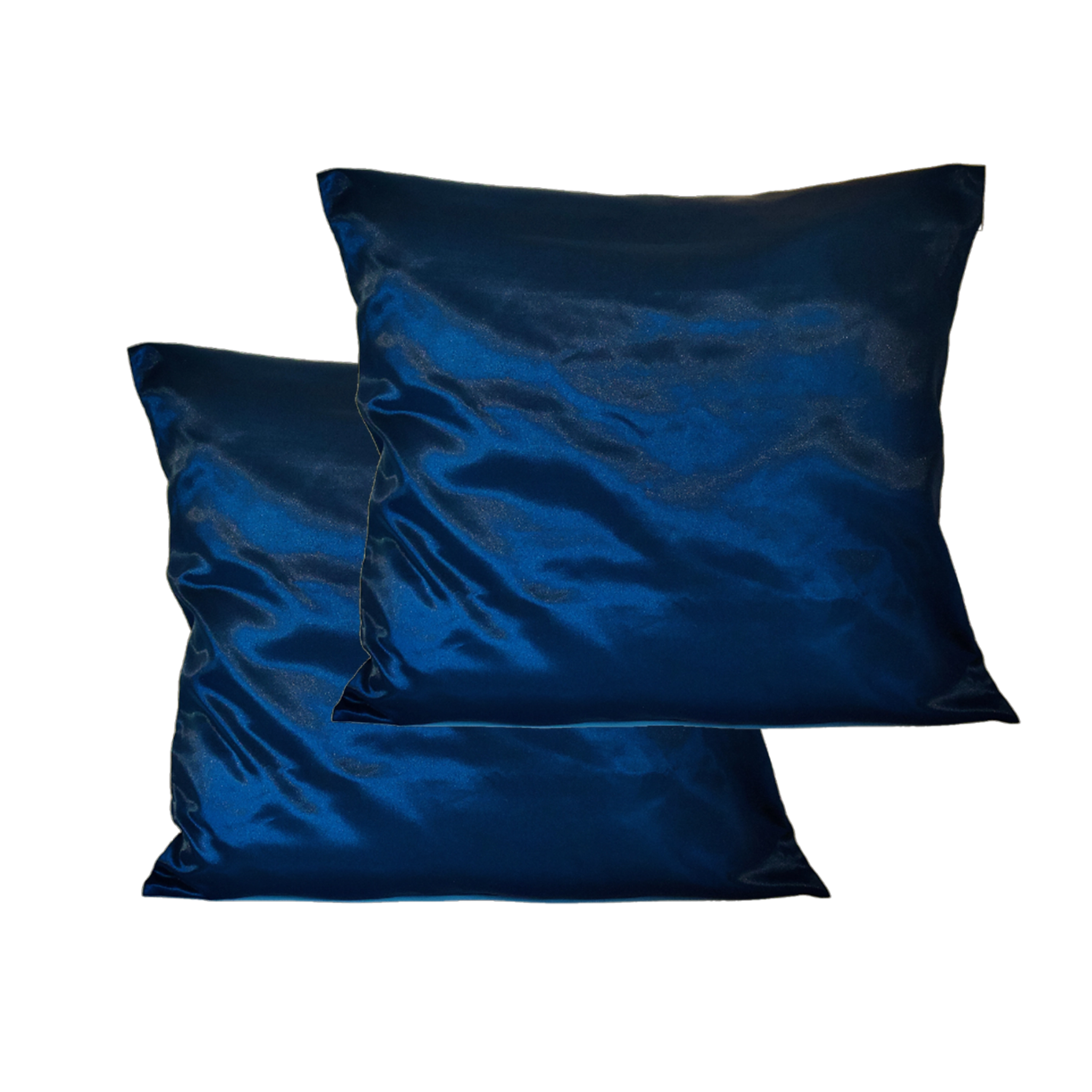 TAIE D'OREILLER EN SATIN BLEU NUIT